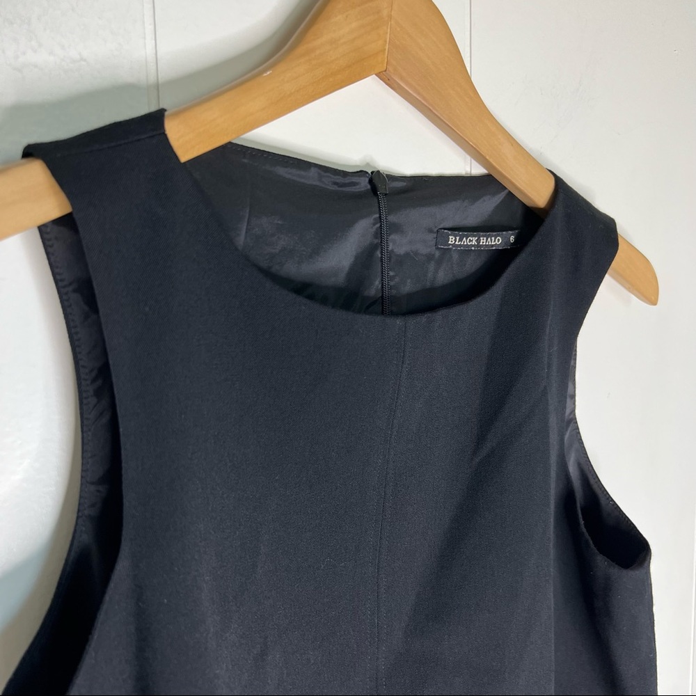 Black Halo Sanibel Crop Top Sz 6 Zipper back - Picture 4 of 6